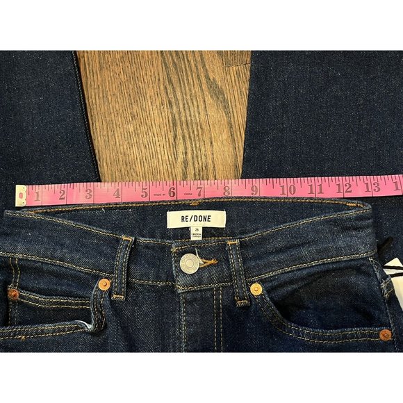 NWT RE/DONE Stretch 70s Straight Rigid Lake Blue Jeans Size 25 $265 - Picture 6 of 9